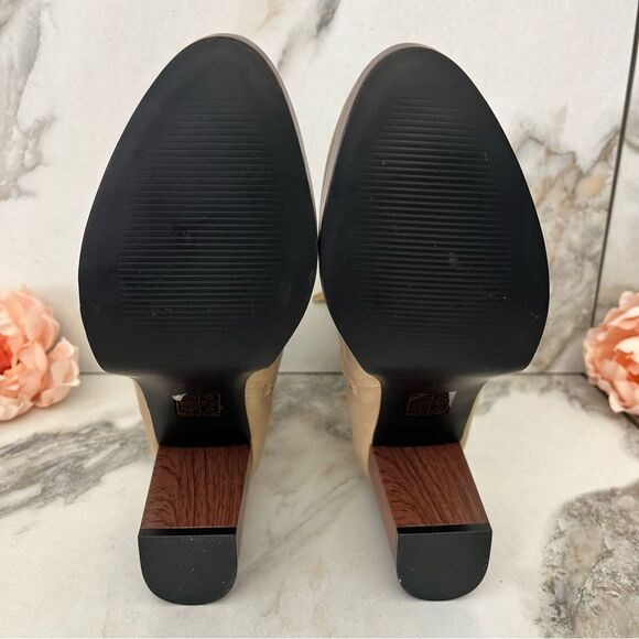 JOURNEE COLLECTION Romer Tru Comfort Platform Block Heel Booties in Tan Size 8 - Picture 15 of 16